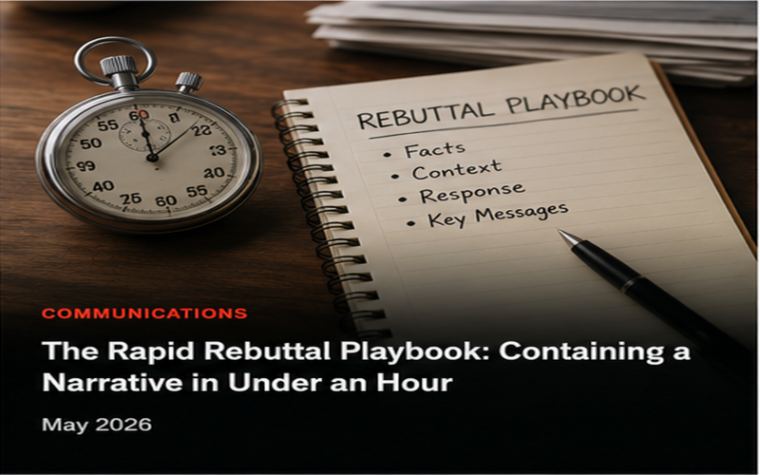 The Rapid Rebuttal Playbook: Containing a Narrative in Under an Hour